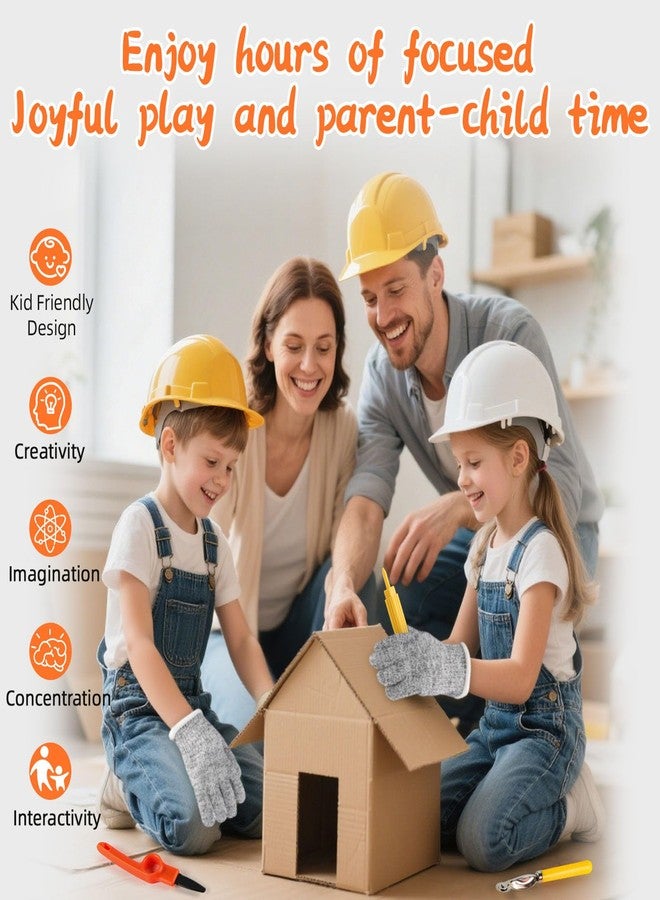 Zitranse Cardboard Cutting Tools for Kids with Storage box,Safe DIY Cutter,148 PCS Construction Kit for Family & Team Activities,Creative Educational Toys Gift for Boys and Girls,5 6 7 9,Building Set,Ageds 4+ - Image 2